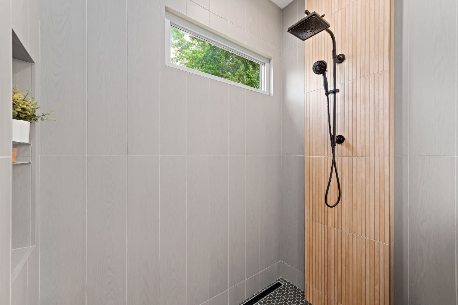 The Gift of a Wood Accent Master Bath Remodel — Master Bathroom Remodel in Glendale, OH
