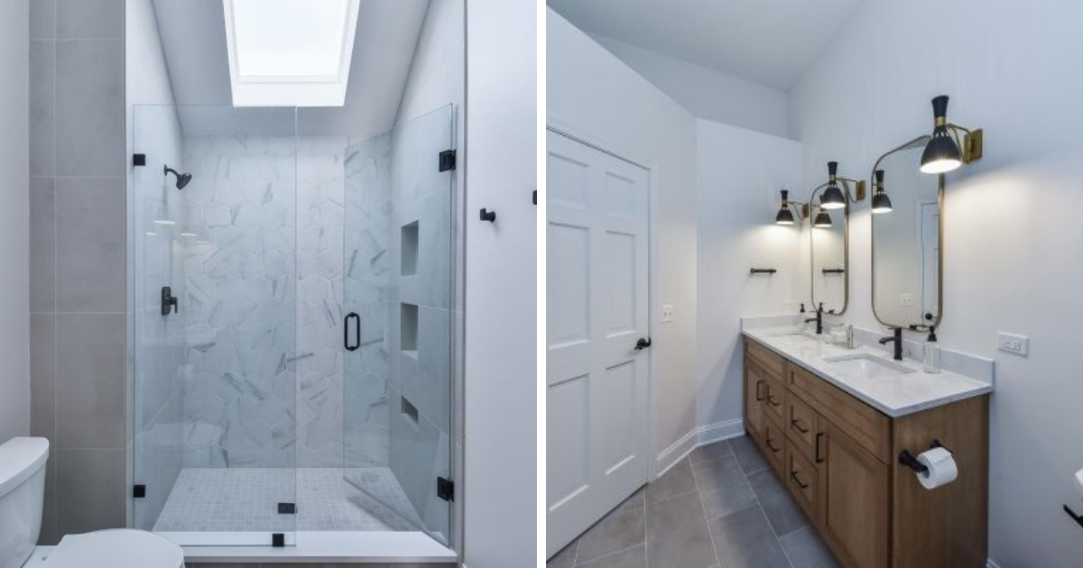 Creatively Charming Hall and Powder Bath Remodel — Powder Room Remodel in Amberley Village, OH