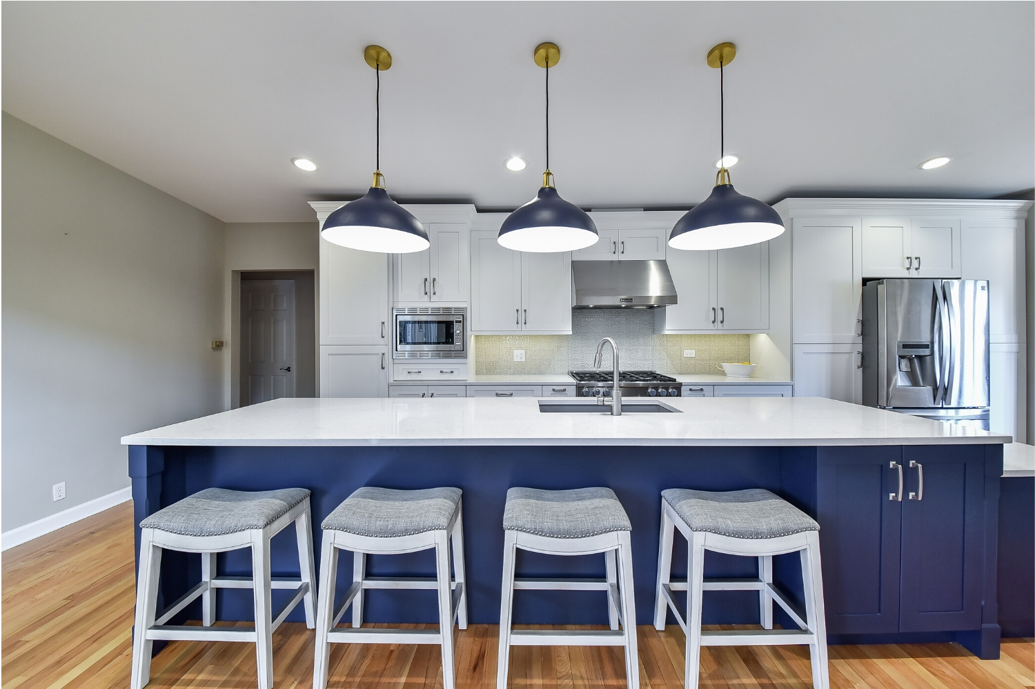 Blue Fashioned Kitchen Remodel — Kitchen Remodel in Independence, KY