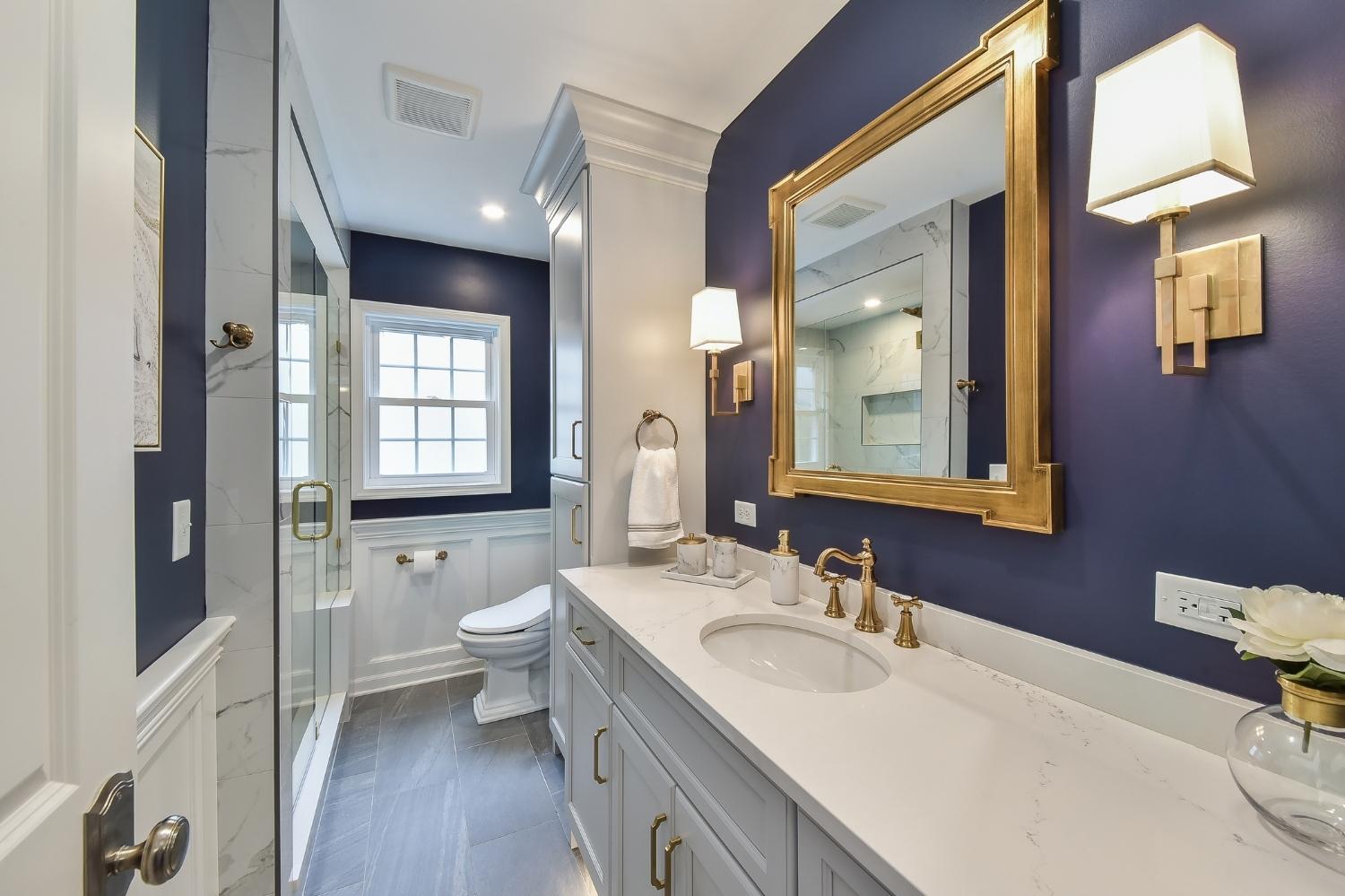 Retro Glam Hall Bath Remodel — Guest Bath Remodel in Norwood, OH