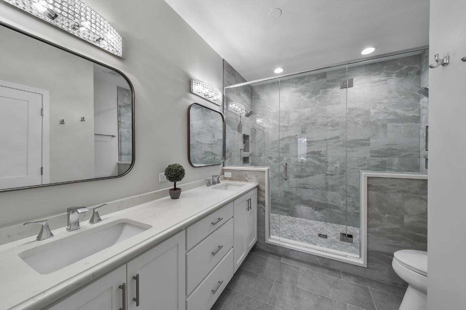 Marble and Movement Master and Powder Bath Remodel — photo 2