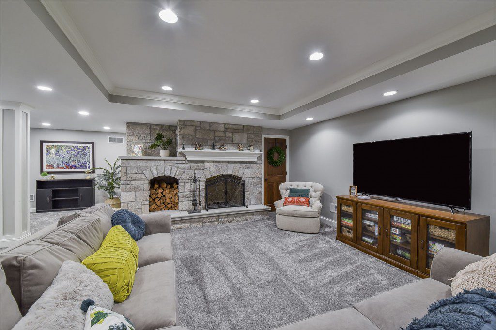 Textured Accented Basement Remodel — photo 4