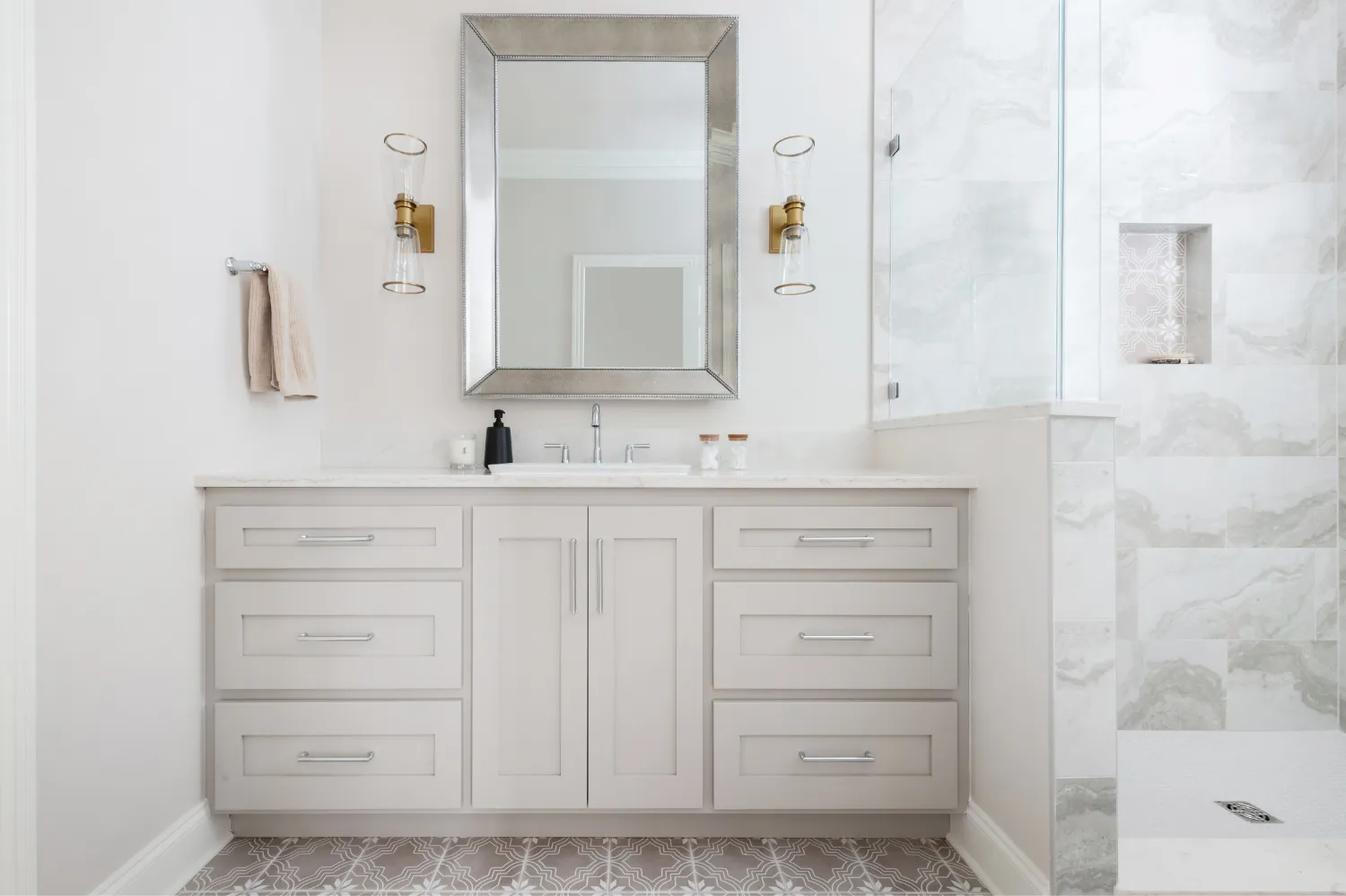 Polished Glam, Franklin Bathroom Remodel — photo 5