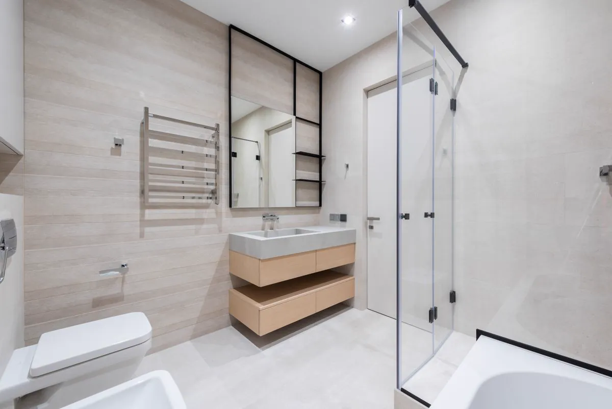 Bathroom with glass shower